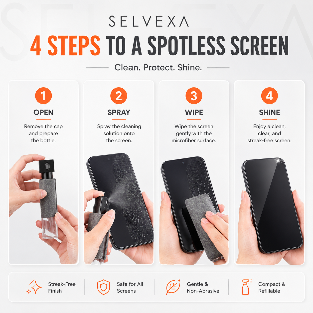 2-in-1 Microfiber Screen Cleaner