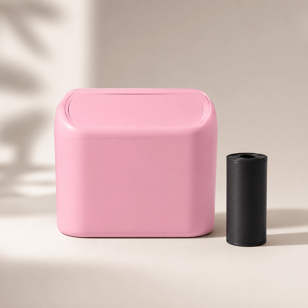 Compact Car Trash Bin with Lid