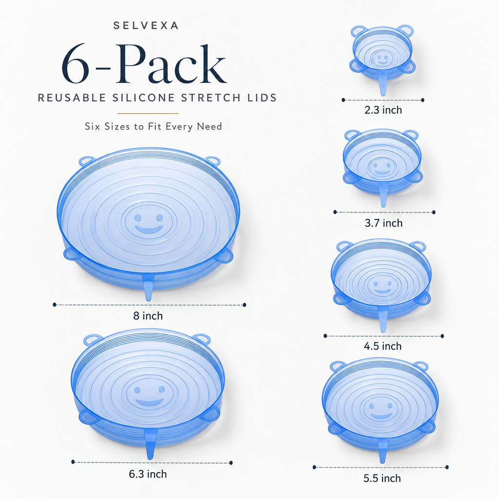 Reusable Silicone Stretch Lids Set