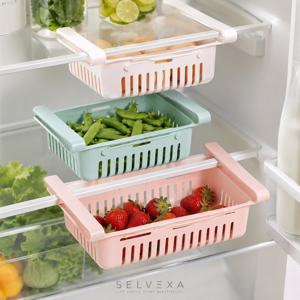 Pull-Out Refrigerator Storage Basket
