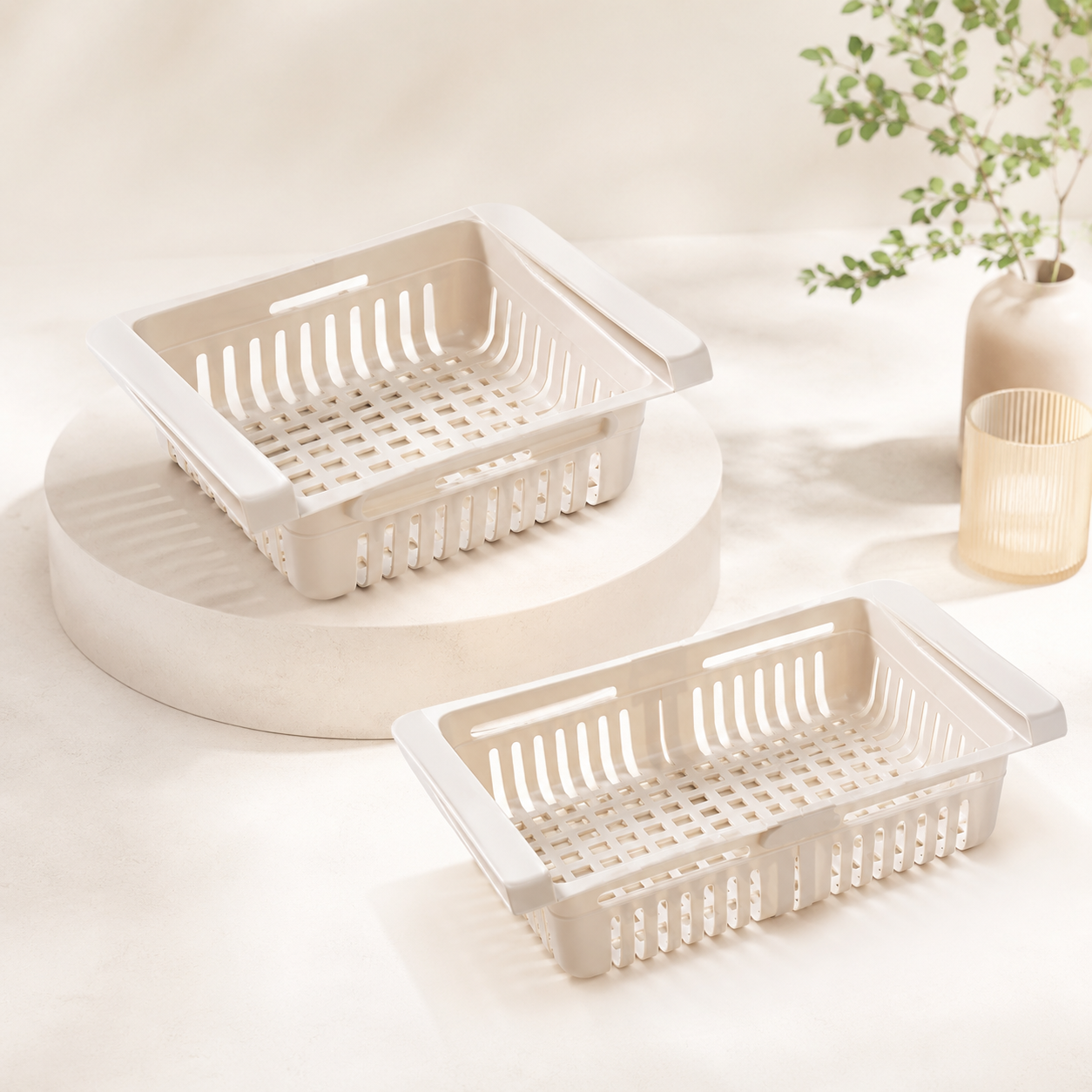 Pull-Out Refrigerator Storage Basket