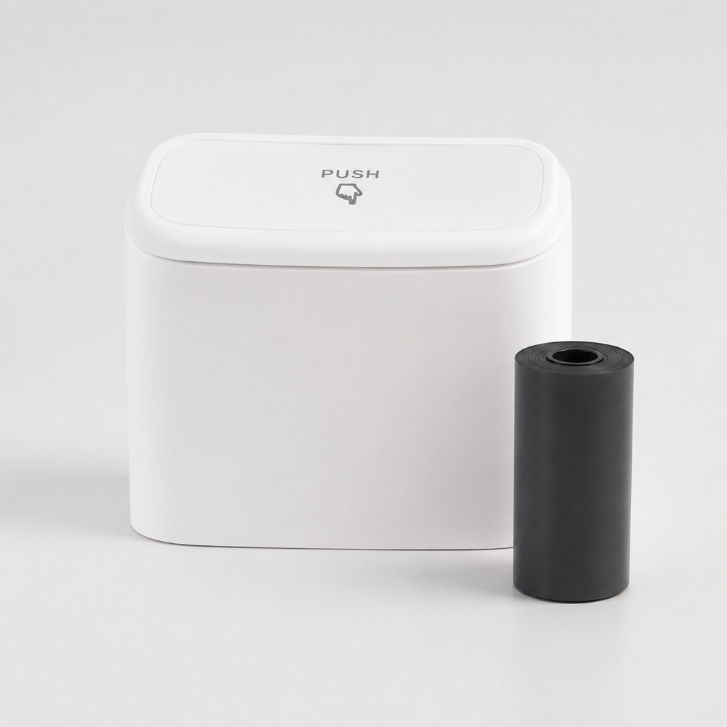 Compact Car Trash Bin with Lid