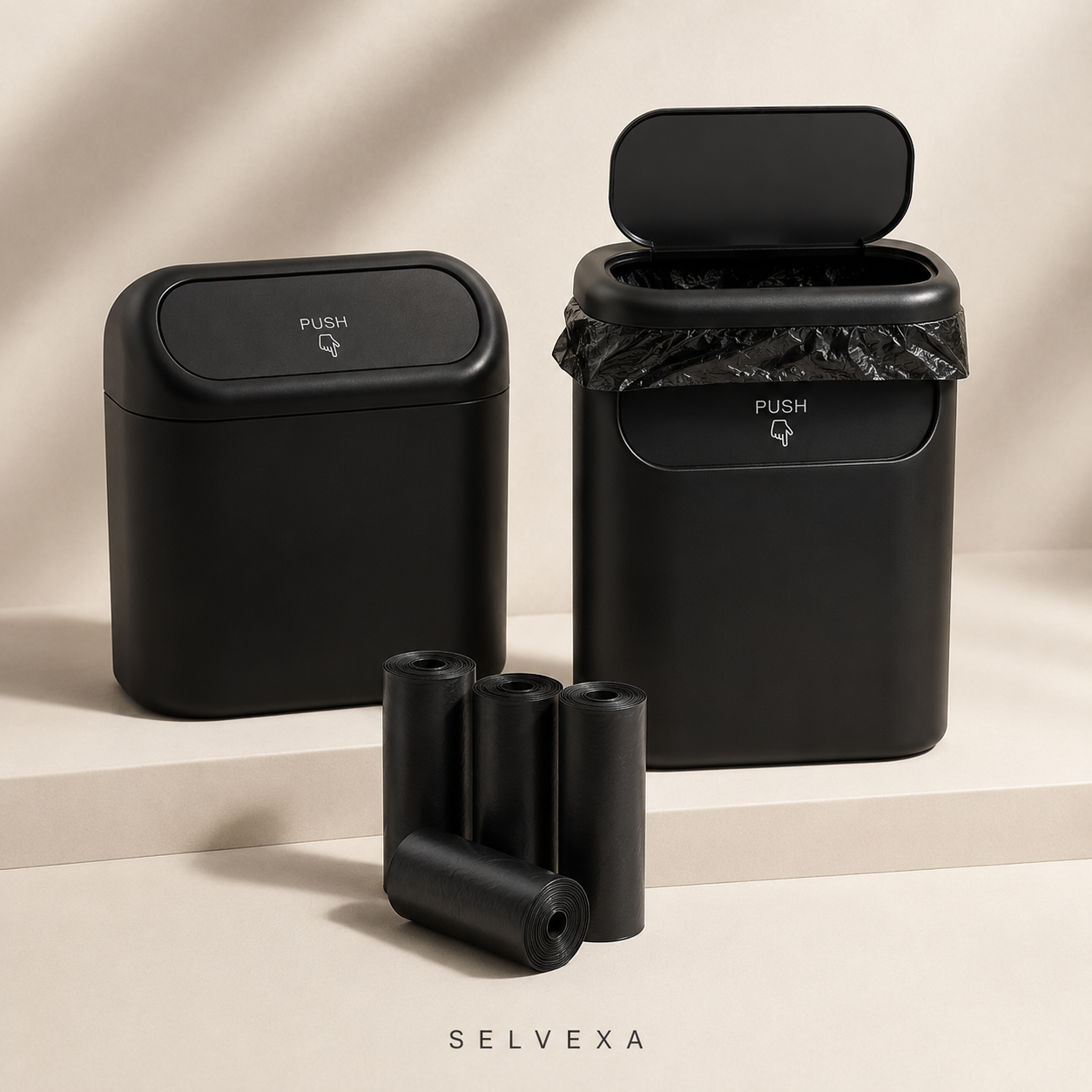 Compact Car Trash Bin with Lid