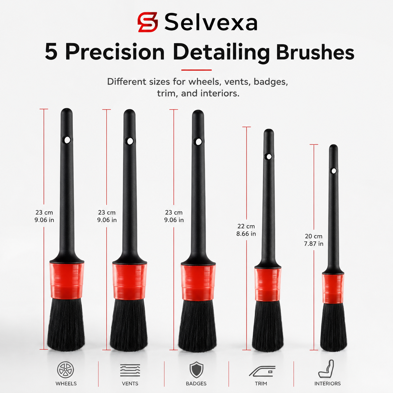 Complete Car Detailing Brush Kit