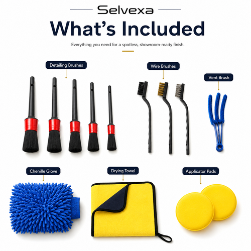 Complete Car Detailing Brush Kit