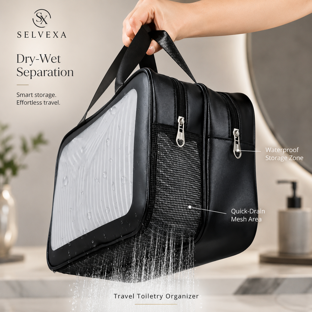 Dry-Wet Separation Travel Toiletry Bag