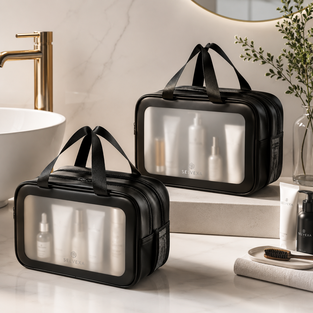 Dry-Wet Separation Travel Toiletry Bag