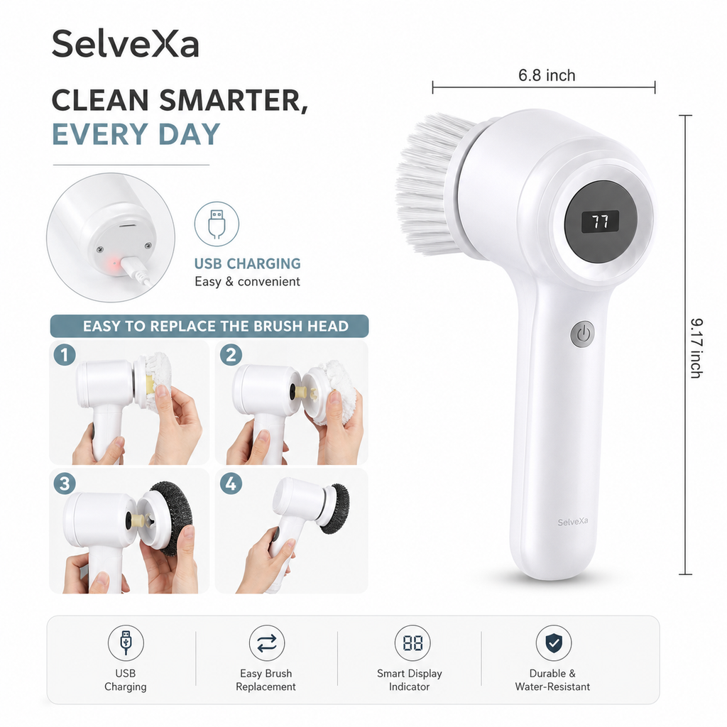 Electric Spin Scrubber – Cordless Cleaning Brush