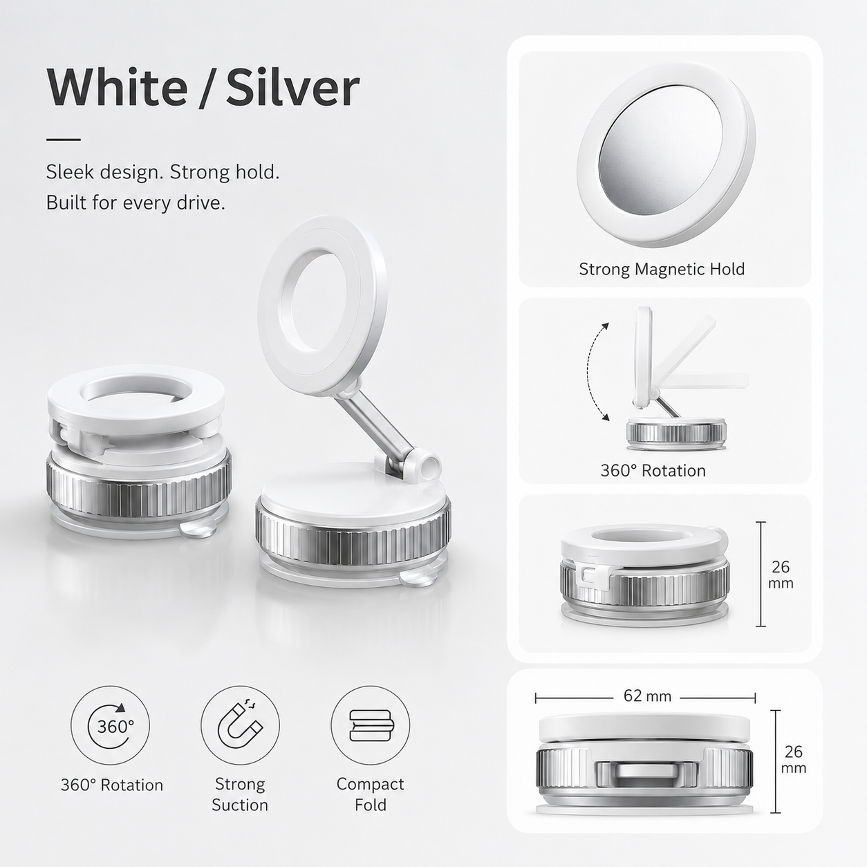 Premium MagSafe Araç İçi Tutucu | Güçlü Manyetik Tutuş