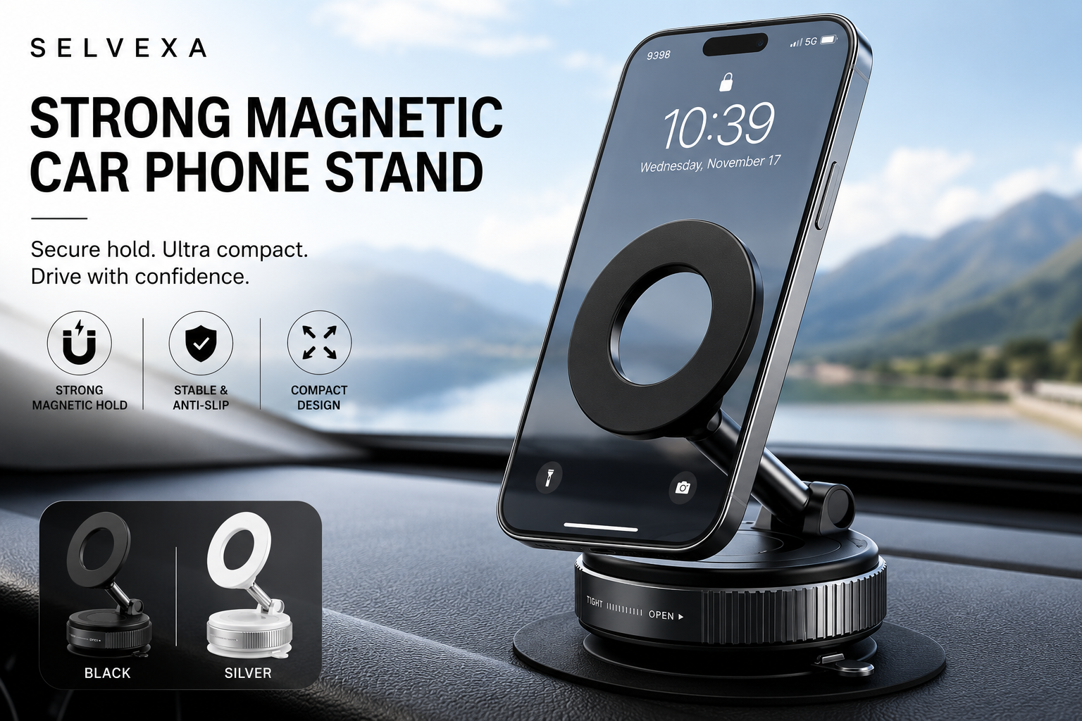 Premium MagSafe Araç İçi Tutucu | Güçlü Manyetik Tutuş