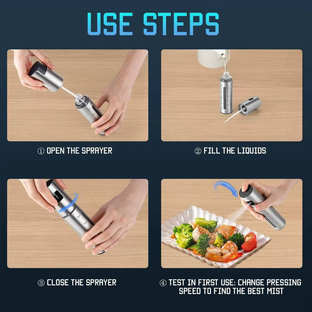 Premium Oil Spray Bottle | Refillable Kitchen Cooking Sprayer