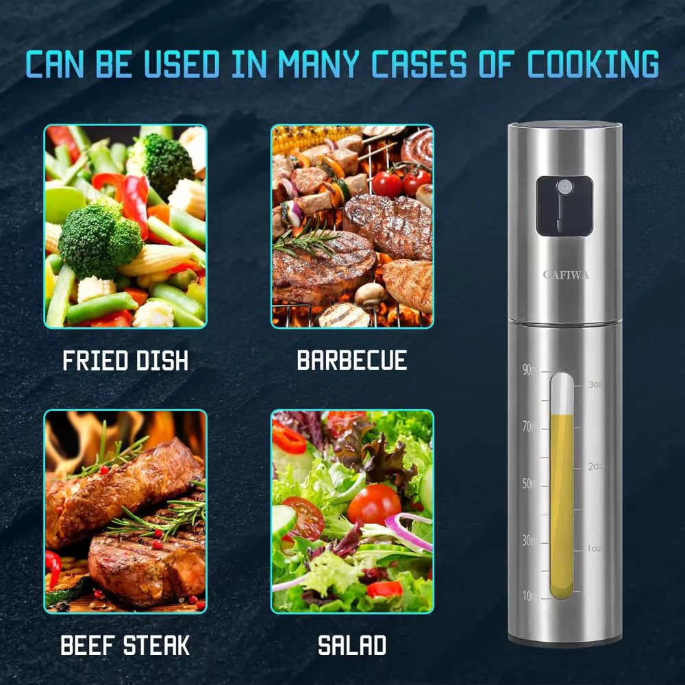 Premium Oil Spray Bottle | Refillable Kitchen Cooking Sprayer