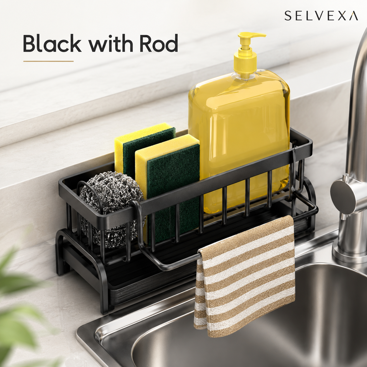 Kitchen Sink Sponge Holder Organizer