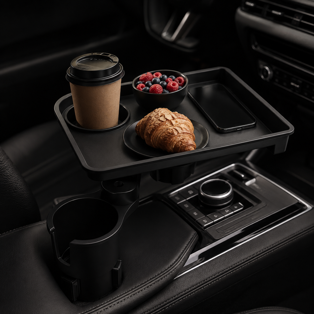 360° Rotating Car Cup Holder Tray
