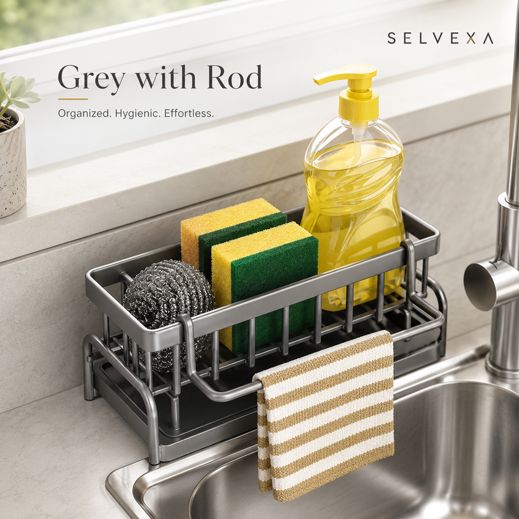 Kitchen Sink Sponge Holder Organizer