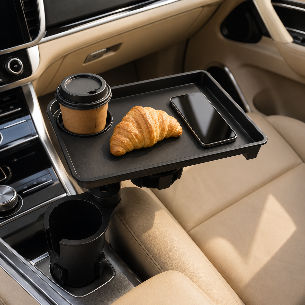 360° Rotating Car Cup Holder Tray