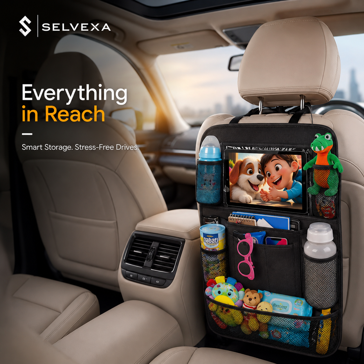 Universal Car Headrest Hook Organizer